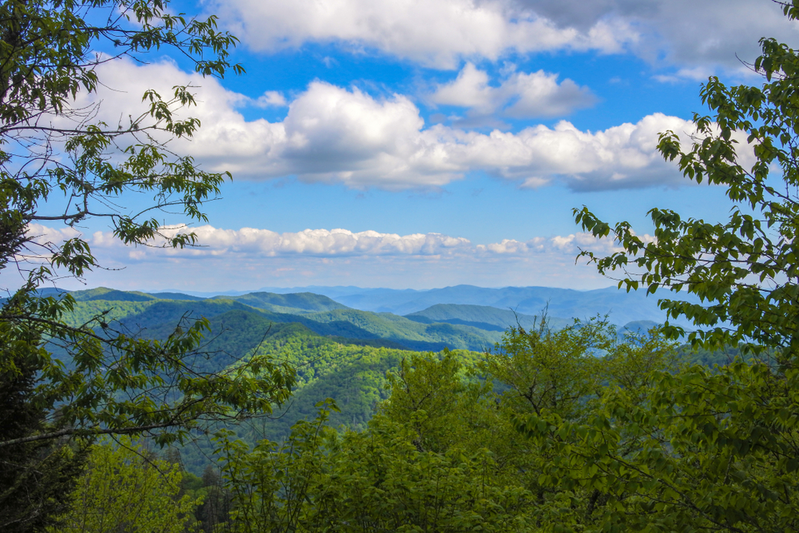 scenic view of Smoky Mountains in summer