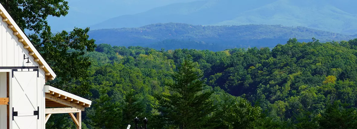 view of the Smoky Mountains from SkyLand Ranch