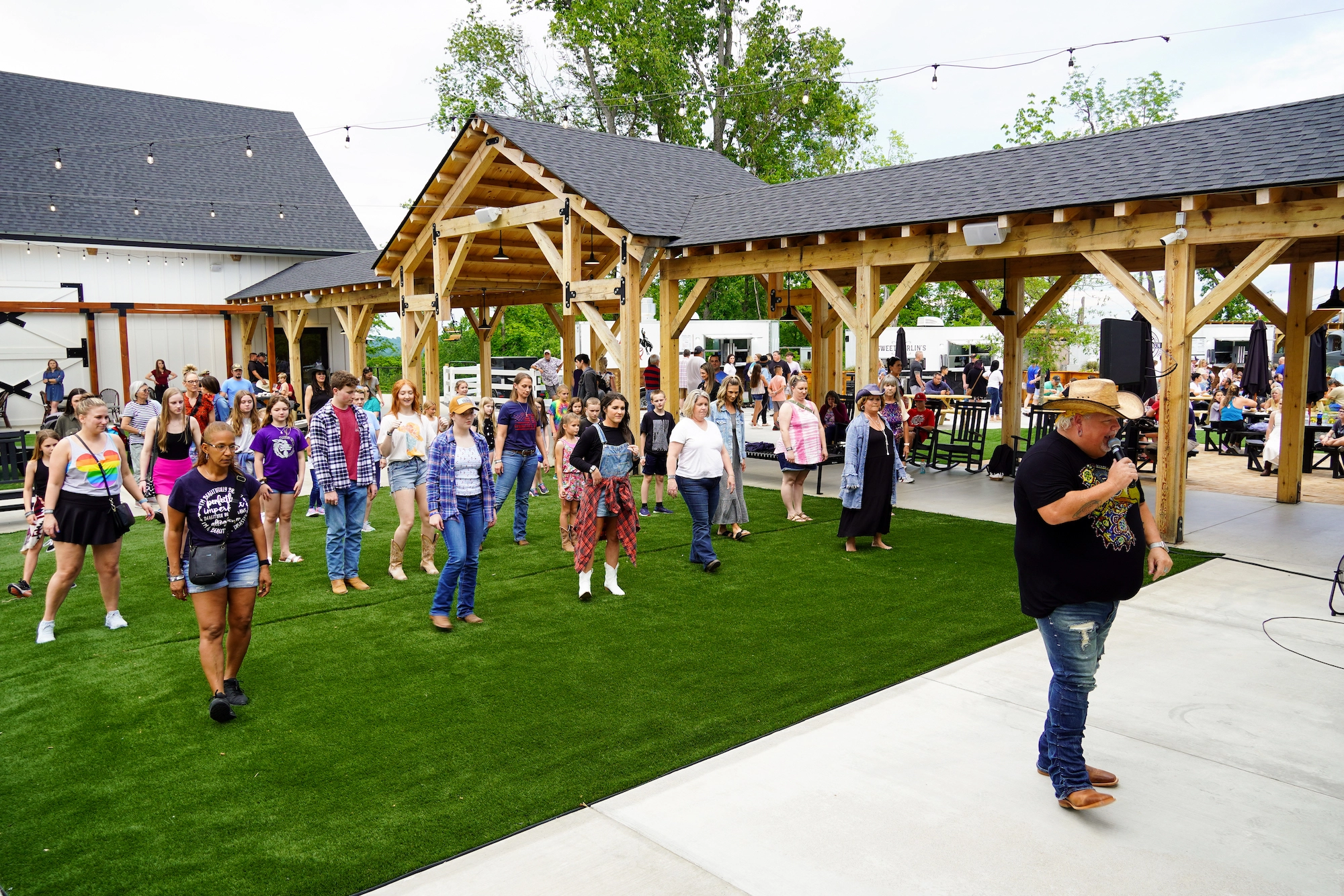 line dancing at SkyLand Ranch