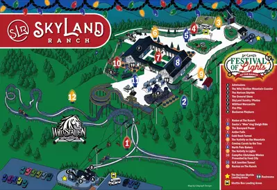 Map of SkyLand's Festival of Lights at the Ranch