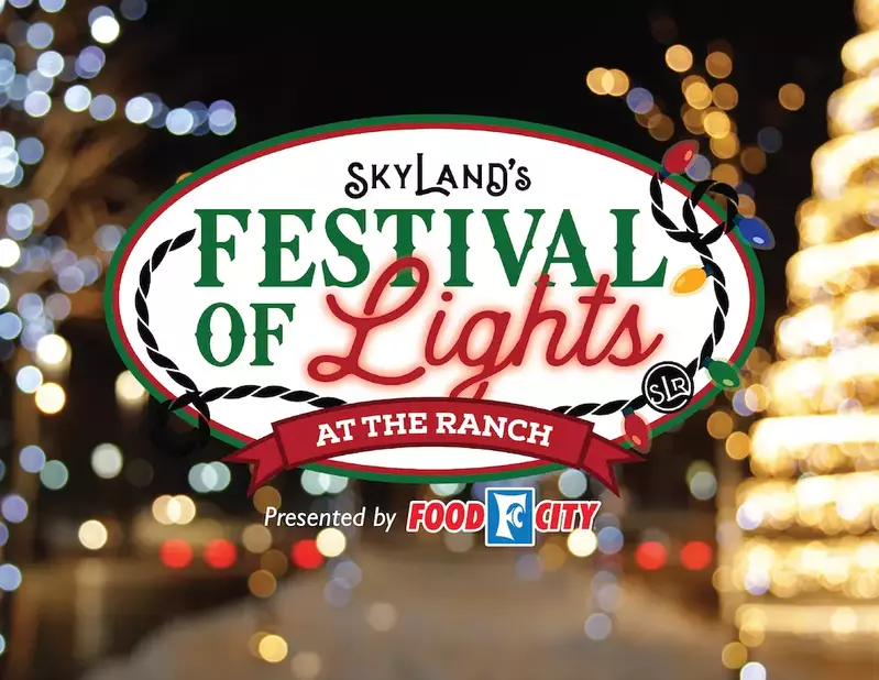 skyland festival of lights presented by food city logo