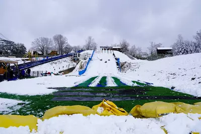 Tubing hill at Rowdy Bear's Smoky Mountain Snowpark