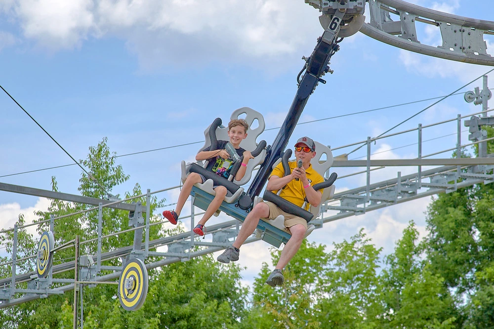 Rowdy Bear's Ski Lift Shootout Coaster in Pigeon Forge TN