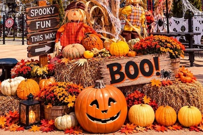 fall decorations at attraction