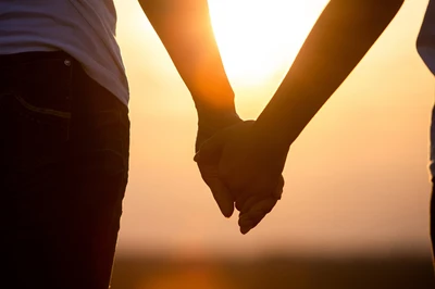 holding hands